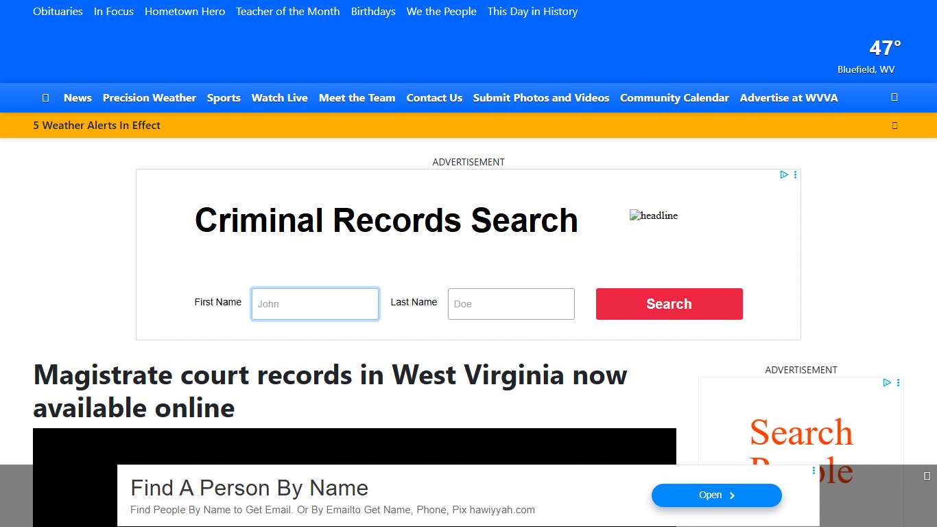 Magistrate court records in West Virginia now available online